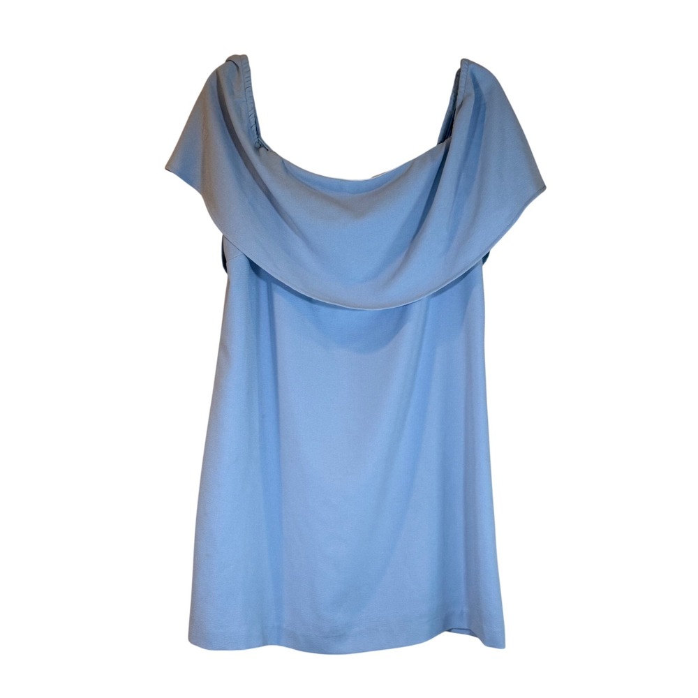 Charles‎ Henry Dress Womens L Light Blue Ruffle Off The Shoulder Wedding Guest